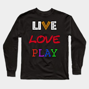 LIVE LOVE PLAY DESIGN - MINIMALIST Long Sleeve T-Shirt